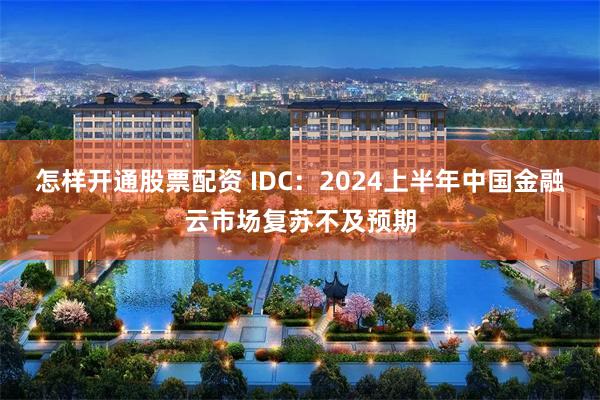 怎样开通股票配资 IDC：2024上半年中国金融云市场复苏不及预期