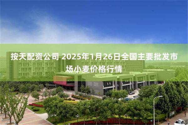 按天配资公司 2025年1月26日全国主要批发市场小麦价格行情